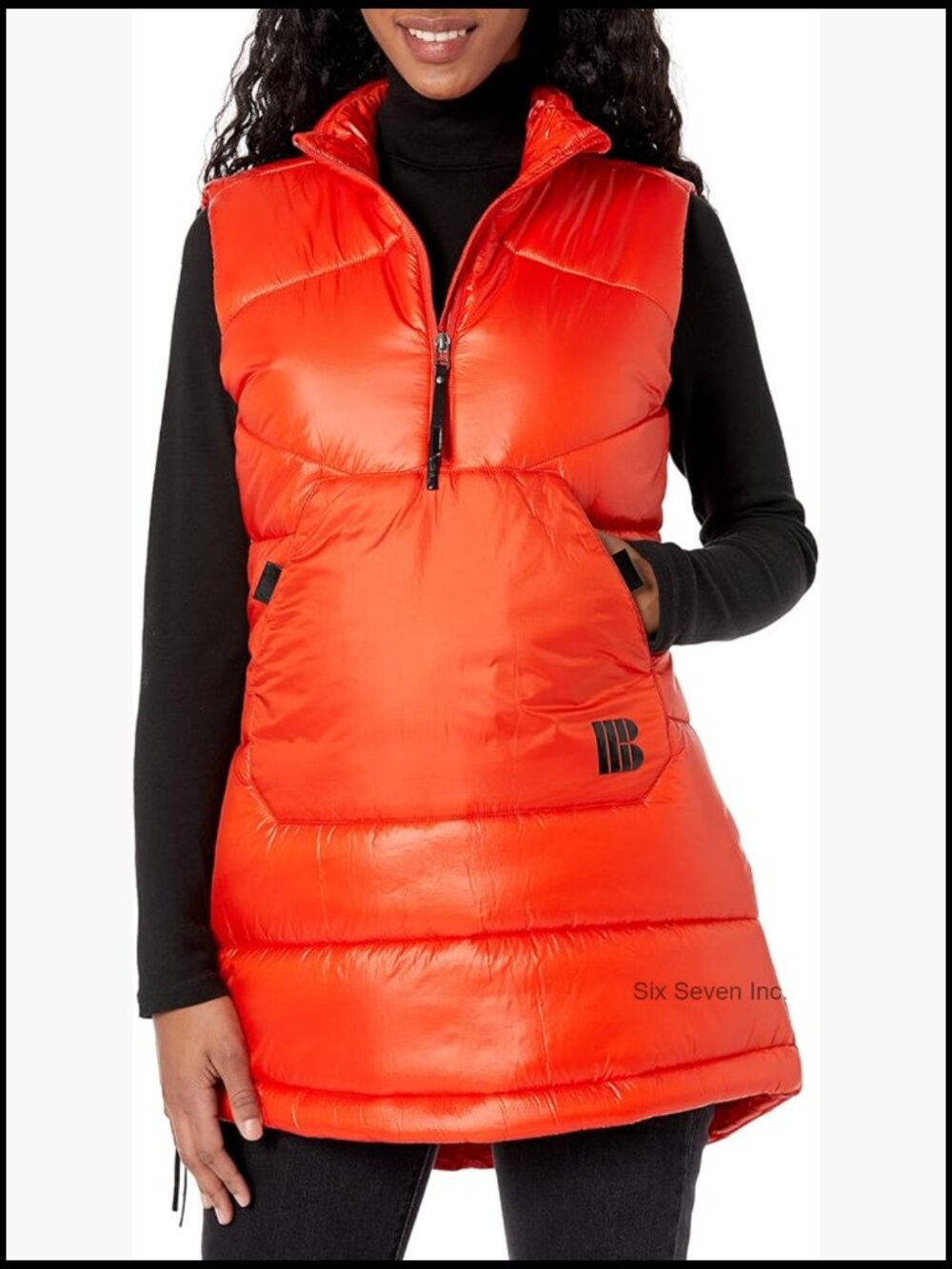 Long Sleeveless Vest with Synthetic Down Insulation